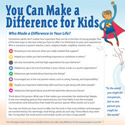 You Can Make a Difference for Kids booklets